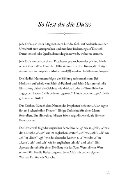 Seite 11: So liest du die Du’as: Arabisch, Umschrift, Deutsch