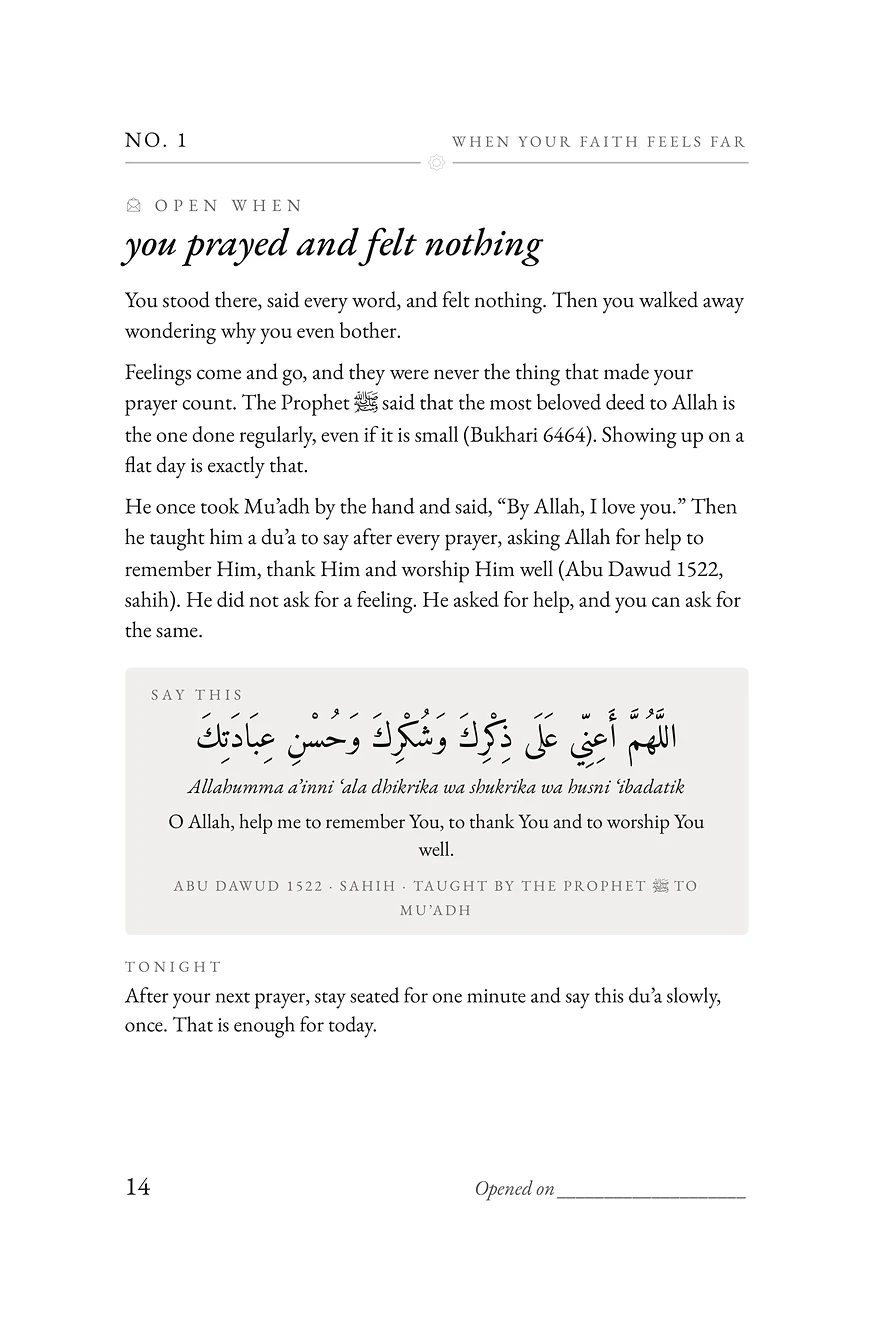 Page 14: No. 1: … when you prayed and felt nothing