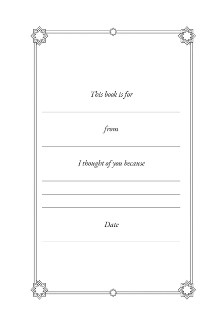 Page 3: Space for a dedication, if you give it as a gift