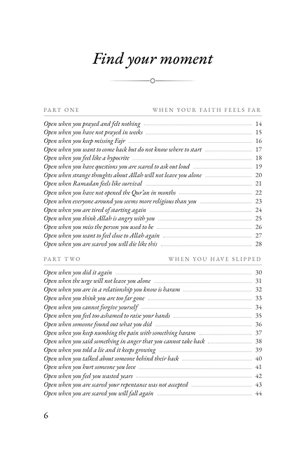 Page 6: ‘Find your moment’: all 150 lines at a glance